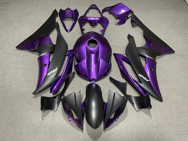 Aftermarket 2008-2016 Purple and Matte Black & Yamaha R6 Motorcycle Fairings Aftermarket 2008-2016 Purple and Matte Black & Yamaha R6 Motorcycle Fairings
