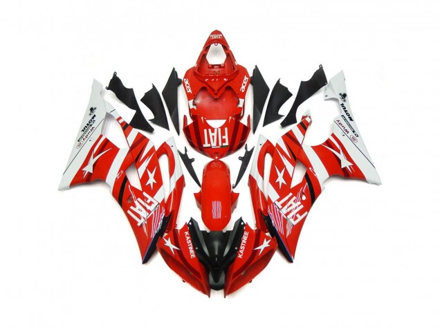 Aftermarket 2008-2016 Red and White with Stars Yamaha R6 Motorcycle Fairings Aftermarket 2008-2016 Red and White with Stars Yamaha R6 Motorcycle Fairings