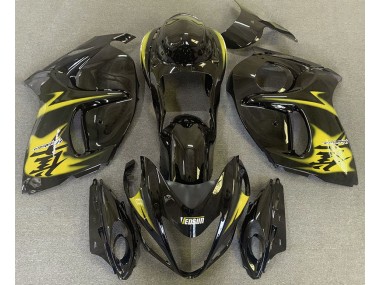 Aftermarket 2008-2019 Gloss Black & Yellow Suzuki GSXR 1300 Motorcycle Fairings