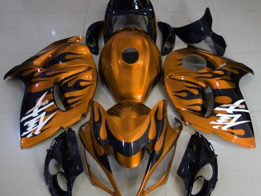Aftermarket 2008-2019 Gloss Orange & Black Suzuki GSXR 1300 Motorcycle Fairings