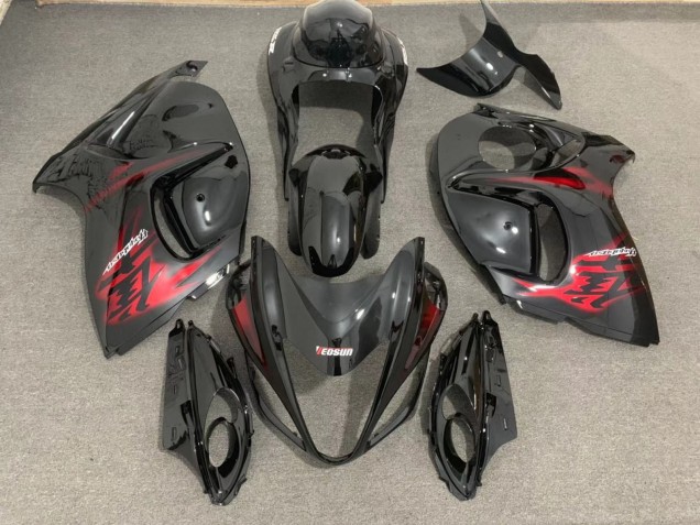Aftermarket 2008-2019 Gloss Black & Red Suzuki GSXR 1300 Motorcycle Fairings Aftermarket 2008-2019 Gloss Black & Red Suzuki GSXR 1300 Motorcycle Fairings