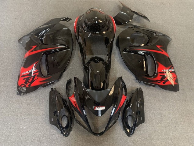 Aftermarket 2008-2019 Gloss Black with Red Suzuki GSXR 1300 Motorcycle Fairings Aftermarket 2008-2019 Gloss Black with Red Suzuki GSXR 1300 Motorcycle Fairings