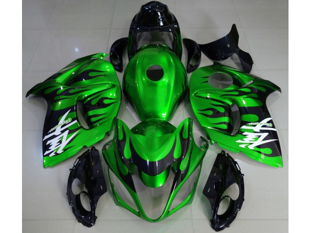 Aftermarket 2008-2019 Gloss Green & Black Suzuki GSXR 1300 Motorcycle Fairings Aftermarket 2008-2019 Gloss Green & Black Suzuki GSXR 1300 Motorcycle Fairings