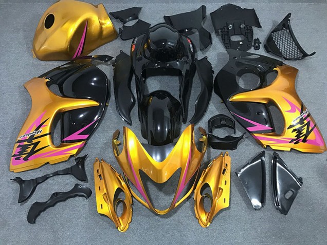 Aftermarket 2008-2019 Shiny Gold with Black Suzuki GSXR 1300 Motorcycle Fairings Aftermarket 2008-2019 Shiny Gold with Black Suzuki GSXR 1300 Motorcycle Fairings