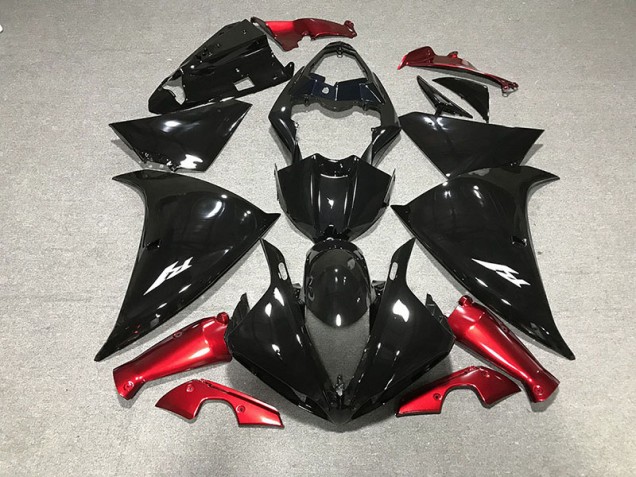 Aftermarket 2009-2011 Gloss Black & Red Yamaha R1 Motorcycle Fairings Aftermarket 2009-2011 Gloss Black & Red Yamaha R1 Motorcycle Fairings