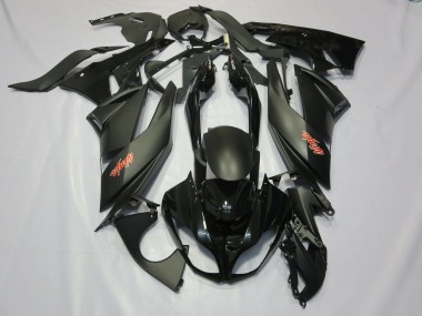 Aftermarket 2009-2012 Black Kawasaki ZX6R Motorcycle Fairings