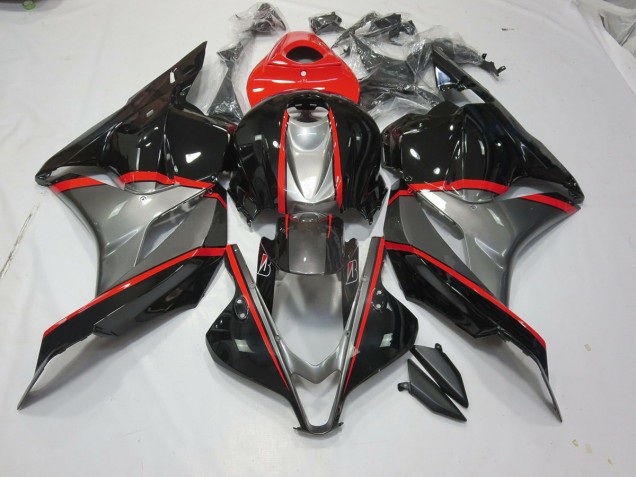 Aftermarket 2009-2012 Black and Grey Red pin Honda CBR600RR Motorcycle Fairings Aftermarket 2009-2012 Black and Grey Red pin Honda CBR600RR Motorcycle Fairings