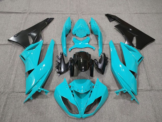 Aftermarket 2009-2012 Blue Kawasaki ZX6R Motorcycle Fairings