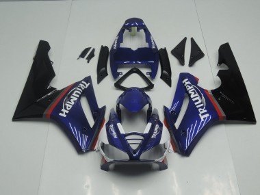 Aftermarket 2009-2012 Blue and Red Gloss Triumph Daytona 675 Motorcycle Fairings
