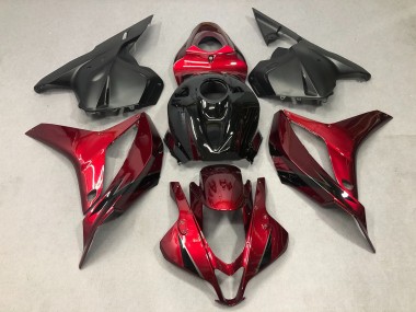 Aftermarket 2009-2012 Deep Red with Black Honda CBR600RR Motorcycle Fairings