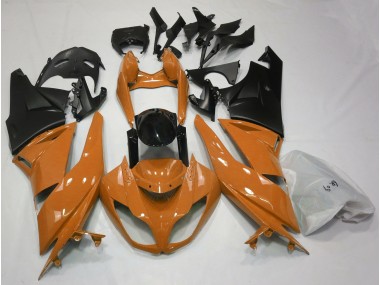 Aftermarket 2009-2012 Gloss Orange & Black Kawasaki ZX6R Fairings