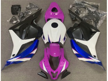 Aftermarket 2009-2012 Gloss Pink White and Blue Honda CBR600RR Motorcycle Fairings