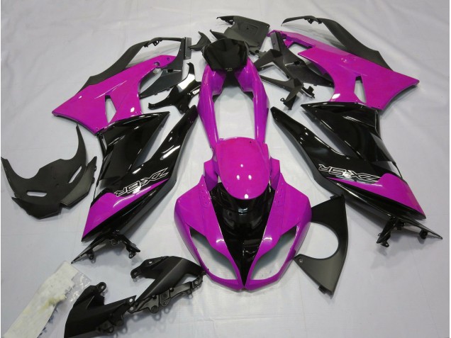 Aftermarket 2009-2012 Gloss Pink and Black Kawasaki ZX6R Motorcycle Fairings Aftermarket 2009-2012 Gloss Pink and Black Kawasaki ZX6R Motorcycle Fairings