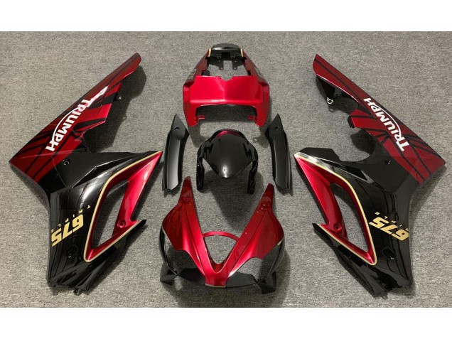 Aftermarket 2009-2012 Gloss Red and Black Triumph Daytona 675 Motorcycle Fairings Aftermarket 2009-2012 Gloss Red and Black Triumph Daytona 675 Motorcycle Fairings