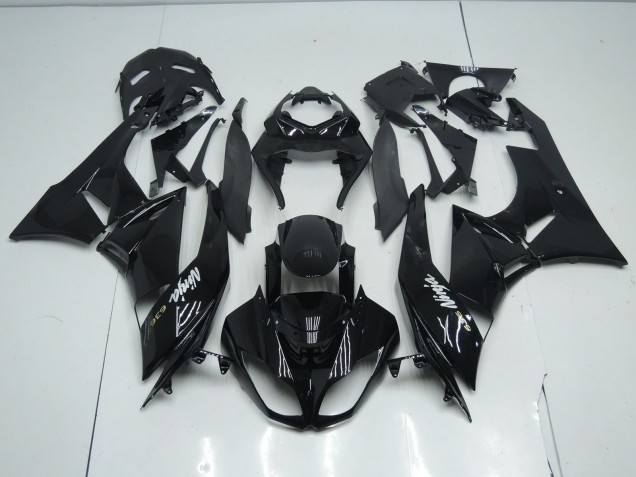 Aftermarket 2009-2012 Gloss Total Black Kawasaki ZX6R Motorcycle Fairings Aftermarket 2009-2012 Gloss Total Black Kawasaki ZX6R Motorcycle Fairings