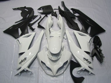 Aftermarket 2009-2012 Gloss White Kawasaki ZX6R Motorcycle Fairings