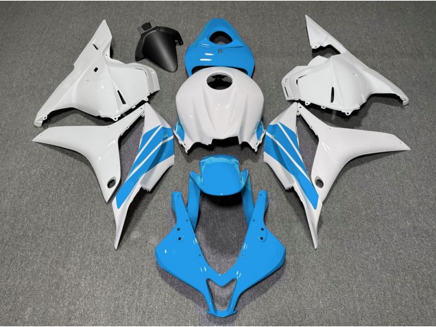 Aftermarket 2009-2012 Light Blue and White Side Stripe Honda CBR600RR Motorcycle Fairings Aftermarket 2009-2012 Light Blue and White Side Stripe Honda CBR600RR Motorcycle Fairings