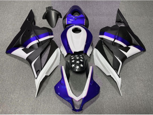 Aftermarket 2009-2012 Matte Black and Dark Blue Star Honda CBR600RR Motorcycle Fairings Aftermarket 2009-2012 Matte Black and Dark Blue Star Honda CBR600RR Motorcycle Fairings
