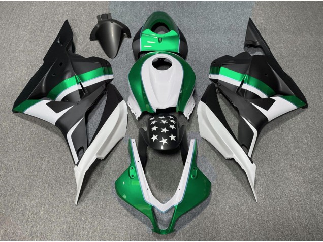 Aftermarket 2009-2012 Matte Black and Green Star Honda CBR600RR Motorcycle Fairings Aftermarket 2009-2012 Matte Black and Green Star Honda CBR600RR Motorcycle Fairings