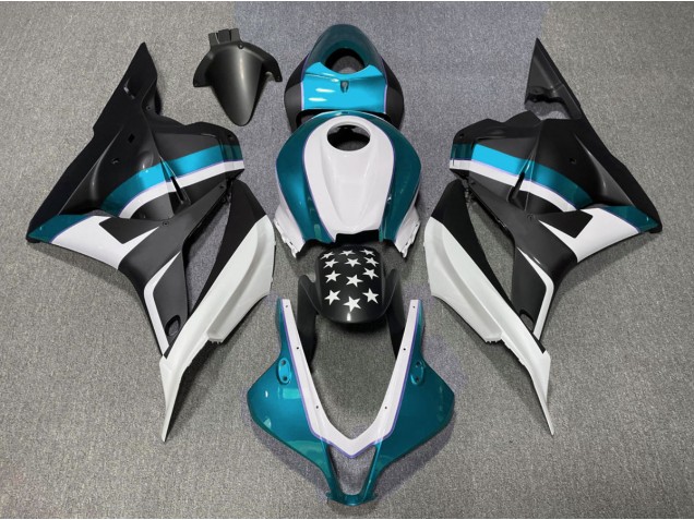 Aftermarket 2009-2012 Matte Black and Light Blue Star Honda CBR600RR Motorcycle Fairings Aftermarket 2009-2012 Matte Black and Light Blue Star Honda CBR600RR Motorcycle Fairings