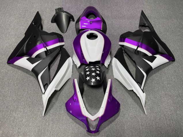 Aftermarket 2009-2012 Matte Black and Purple Star Honda CBR600RR Motorcycle Fairings Aftermarket 2009-2012 Matte Black and Purple Star Honda CBR600RR Motorcycle Fairings