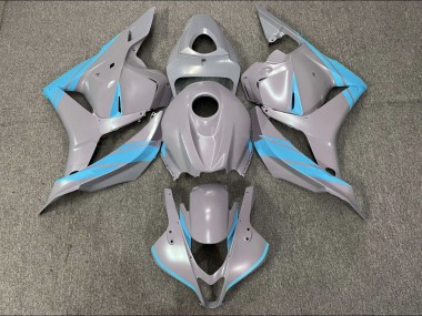 Aftermarket 2009-2012 Nardo Gray and Light Blue Honda CBR600RR Motorcycle Fairings
