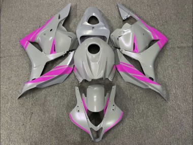 Aftermarket 2009-2012 Nardo Gray and Pink Honda CBR600RR Motorcycle Fairings