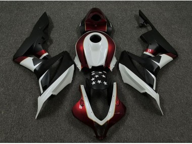Aftermarket 2009-2012 Racing Red and Black Honda CBR600RR Motorcycle Fairings