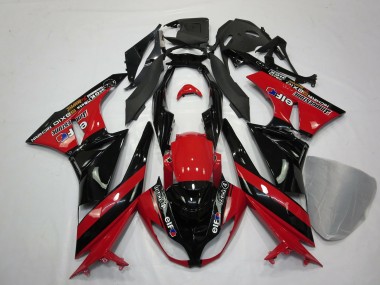 Aftermarket 2009-2012 Red Black Kawasaki ZX6R Motorcycle Fairings