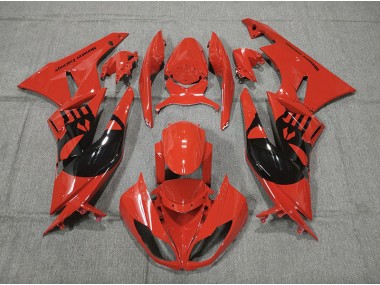 Aftermarket 2009-2012 Red Punisher Kawasaki ZX6R Motorcycle Fairings