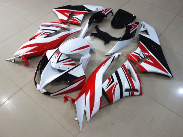 Aftermarket 2009-2012 Red White Zagg Kawasaki ZX6R Motorcycle Fairings Aftermarket 2009-2012 Red White Zagg Kawasaki ZX6R Motorcycle Fairings