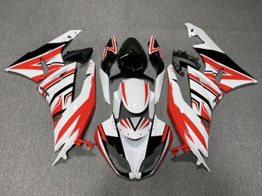 Aftermarket 2009-2012 Red White and Black Zag Kawasaki ZX6R Motorcycle Fairings