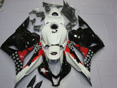 Aftermarket 2009-2012 Red and Black Splatter Honda CBR600RR Motorcycle Fairings