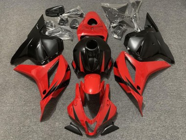 Aftermarket 2009-2012 Red and Matte Black Honda CBR600RR Motorcycle Fairings
