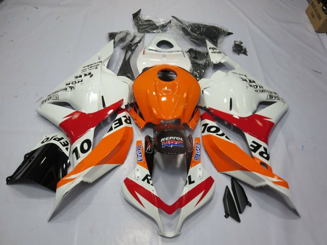 Aftermarket 2009-2012 White Repsol Honda CBR600RR Motorcycle Fairings Aftermarket 2009-2012 White Repsol Honda CBR600RR Motorcycle Fairings