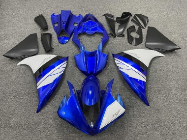 Aftermarket 2009-2011 White and Blue Gloss with Black Lowers Yamaha R1 Motorcycle Fairings
