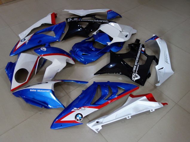 Aftermarket 2009-2018 Stock style Blue and White BMW S1000RR Motorcycle Fairings Aftermarket 2009-2018 Stock style Blue and White BMW S1000RR Motorcycle Fairings