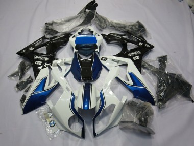 Aftermarket 2009-2016 Custom Blue and White BMW S1000RR Motorcycle Fairings