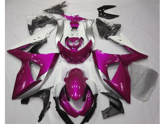 Aftermarket 2009-2016 Gloss Pink & White Suzuki GSXR 1000 Motorcycle Fairings Aftermarket 2009-2016 Gloss Pink & White Suzuki GSXR 1000 Motorcycle Fairings