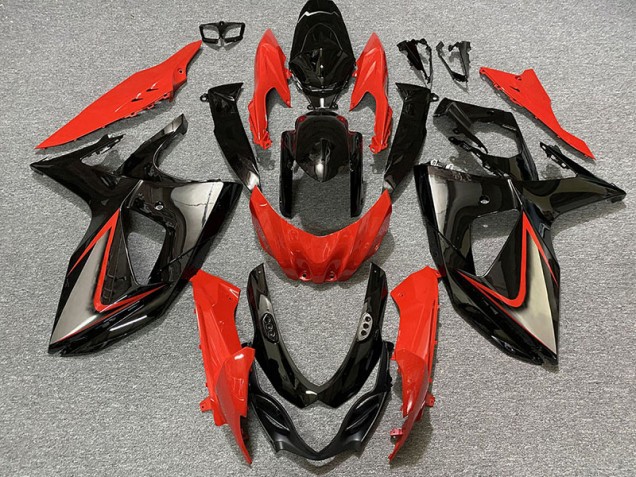 Aftermarket 2009-2016 Gloss Red and Black Suzuki GSXR 1000 Motorcycle Fairings Aftermarket 2009-2016 Gloss Red and Black Suzuki GSXR 1000 Motorcycle Fairings