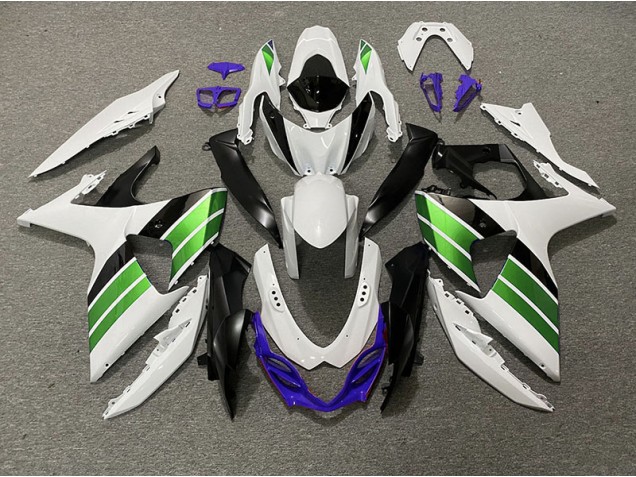 Aftermarket 2009-2016 Gloss White Green Black and Purple Suzuki GSXR 1000 Motorcycle Fairings Aftermarket 2009-2016 Gloss White Green Black and Purple Suzuki GSXR 1000 Motorcycle Fairings
