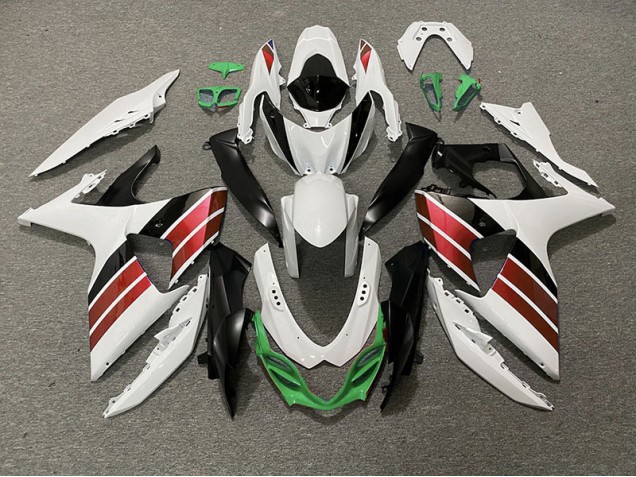 Aftermarket 2009-2016 Gloss White Red Black and Green Suzuki GSXR 1000 Motorcycle Fairings Aftermarket 2009-2016 Gloss White Red Black and Green Suzuki GSXR 1000 Motorcycle Fairings