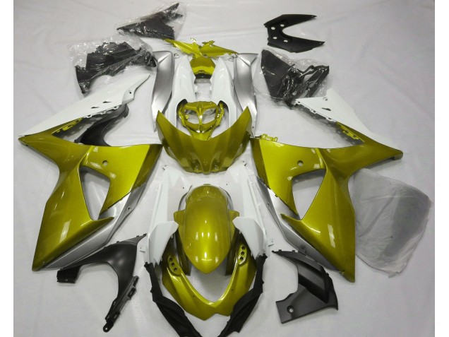 Aftermarket 2009-2016 Gloss Yellow & White Suzuki GSXR 1000 Motorcycle Fairings Aftermarket 2009-2016 Gloss Yellow & White Suzuki GSXR 1000 Motorcycle Fairings