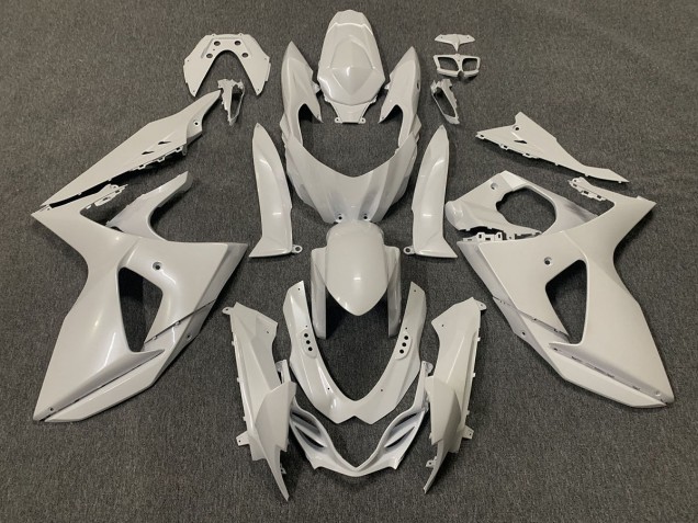 Aftermarket 2009-2016 Plain Gloss White Suzuki GSXR 1000 Motorcycle Fairings