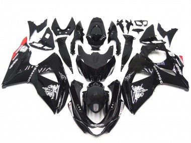 Aftermarket 2009-2016 Solid Gloss Black Red style Suzuki GSXR 1000 Motorcycle Fairings