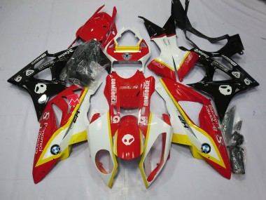 Aftermarket 2009-2016 Yellow and Red BMW S1000RR Motorcycle Fairings