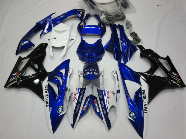 Aftermarket 2009-2018 Blue and Black BMW S1000RR Motorcycle Fairings