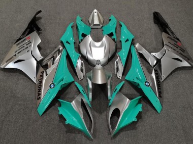 Aftermarket 2009-2018 Teal and Silver BMW S1000RR Fairings