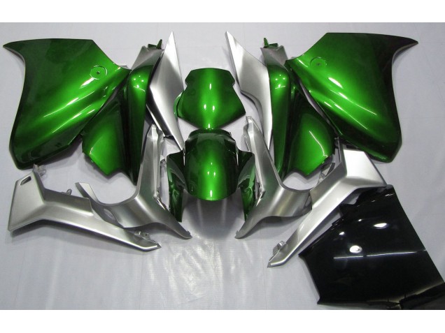 Aftermarket 2010-2013 Deep Green and Silver Honda VFR1200 Motorcycle Fairings Aftermarket 2010-2013 Deep Green and Silver Honda VFR1200 Motorcycle Fairings