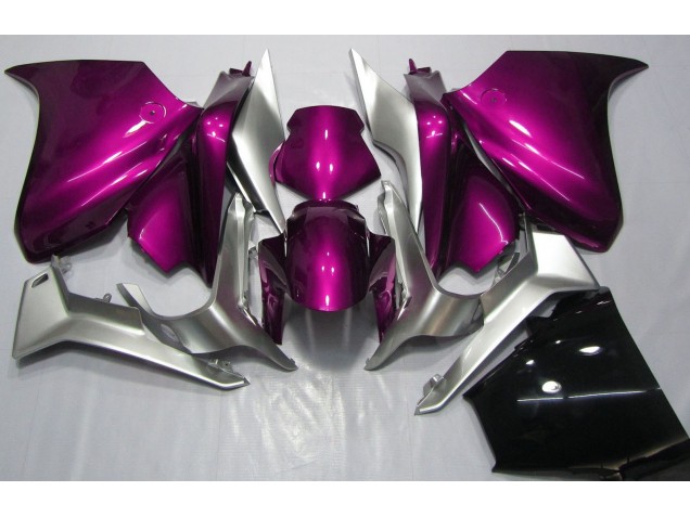 Aftermarket 2010-2013 Deep Pink and Silver Honda VFR1200 Motorcycle Fairings Aftermarket 2010-2013 Deep Pink and Silver Honda VFR1200 Motorcycle Fairings